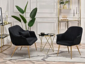 Pohovka Osmol S (čierna + zlatá). Akcia -21%. Vlastná spoľahlivá doprava až k Vám domov. 1111415