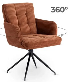 Otočná stolička MIA hnedá