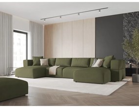 Svetlozelená rohová pohovka do "U" Esther – Milo Casa