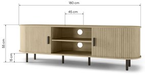 TV stolek Gliss 180 cm 02 dub jasný