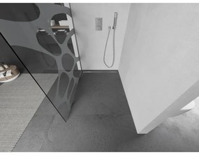 Mexen Kioto L, sprchová zástena Walk-In 110 x 200 cm, 8mm číre sklo biely vzor, chrómový profil, 800-110-103-01-97