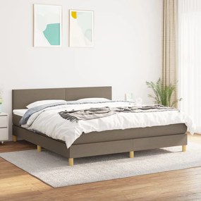 Posteľný rám boxspring s matracom sivohned 160x200 cm látka 3140469