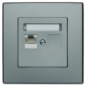 GPK-1L Počítačová zásuvka RJ45 jediná inox