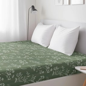 Goldea bavlnená napínacia plachta - bylinkové lístky 80 x 200 cm