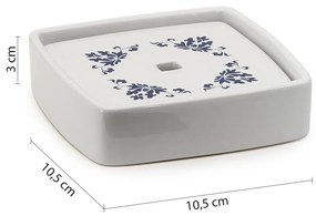GEDY CX1189 Cixi mydlovnička na postavenie, porcelán, biela/modrá
