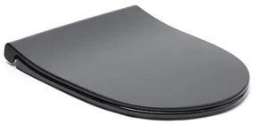 WC doska VitrA Sento duroplast čierna mat 120-483-009