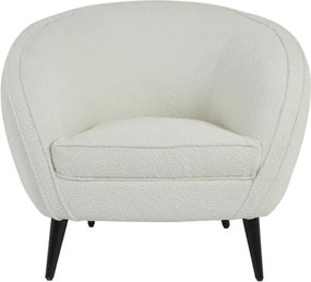 Krémové designové kreslo Almond bouclé - 91*71*77cm