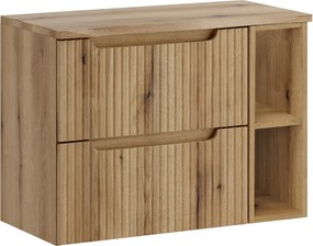 Závěsná skříňka pod umyvadlo Nova Oak Nature s deskou 80 cm dub coast evoke