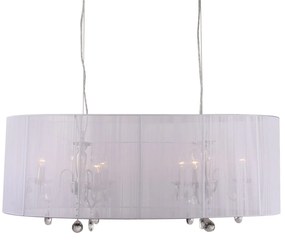 Biely oválny luster Merel White - 100 * 46 * 34 cm / 6 * E14