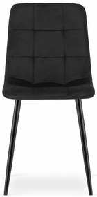Set troch jedálenských stoličiek KARA čierne (čierne nohy) (3ks)