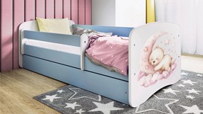 XXXLutz POSTEĽ PRE DETI A MLÁDEŽ 80/160 cm, modrá, biela MID.YOU - Detské izby - 00214200023N