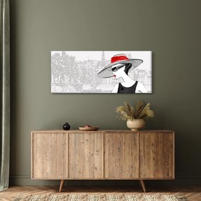 Obraz - Dáma v meste (120x50 cm)