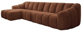 Terakotová rohová pohovka (ľavý roh/s leňoškou) Shell – Miuform