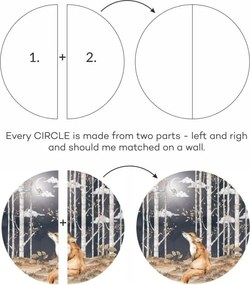 Samolepka do detskej izby Líška v kruhu L