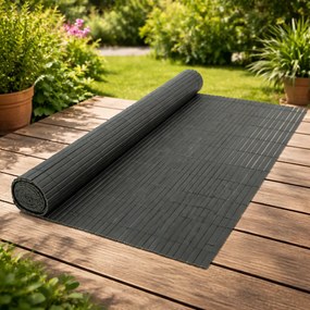 Umelá PVC rákosová rohož/zástena BestBerg BBGD-13G / 1 × 3 m / sivá