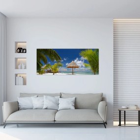 Obraz - Pláž s bielym pieskom (120x50 cm)