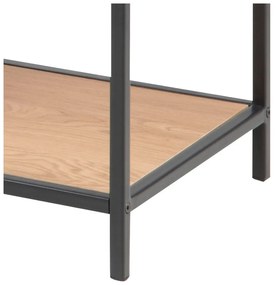 Čierna/prírodná knižnica v dekore duba 114x78 cm Seaford – Actona