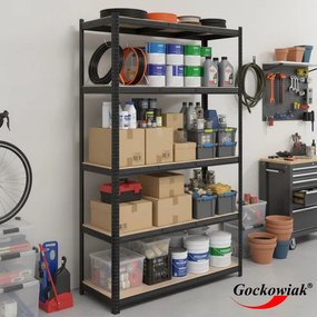 Regál 205x120x45 cm čierny