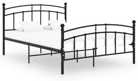 vidaXL Posteľný rám čierny kovový 200x200 cm