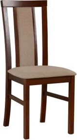 Jedálenská stolička Milan, orech/béžovo-hnedá tkanina%