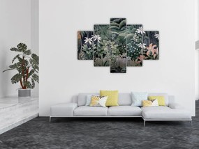 Obraz - Maľovaný vzor džungle (150x105 cm)