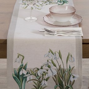 GOBELÍNOVÝ BEHÚŇ NA STÔL NIVALIS 40X100 CM VZOROVANÁ