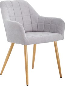 XXXLutz STOLIČKA S PODRÚČKAMI, železo, zamat, sivá MID.YOU - Stoličky - 001634007804