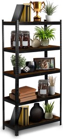 Kovový úložný regál 180 x 90 x 40 cm Humberg HR-852 čierny