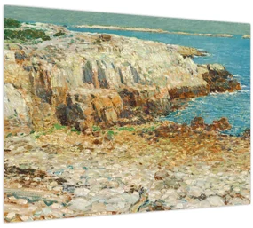Sklenený obraz - Childe Hassam, A North East Headland, reprodukcia (70x50 cm)