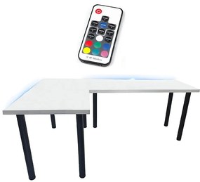 Písací Stôl Roh. Top Biely 202x136x2,8 Model 1