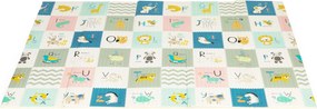 ECOTOYS detská skladacia obojstranná penová podložka 147×193 cm, protišmyk, s taškou