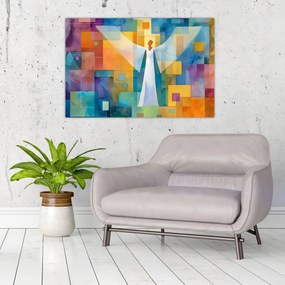 Obraz - Geometrický anjel (90x60 cm)
