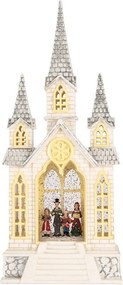Christmas Decoration With LED Lighting And Music 17x10x41 Cm / 3xAA Beige Plastic - 17*10*41 cm / 3*AA