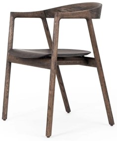 Hnedá jedálenská stolička z dubového dreva Muna – Gazzda