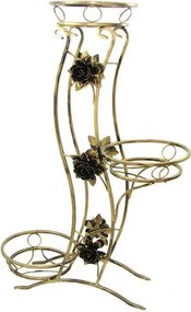 STOJAN NA KVETINÁČ FALA 100X70X30 CM ZLATÁ
