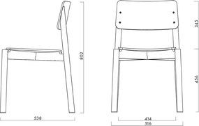 Čierna stohovateľná jedálenská stolička Wem – noo.ma
