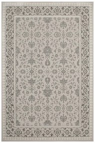 Koberec Allora Plus F346A ornament / rám, strieborný / sivý
