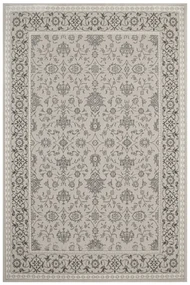 Koberec Allora Plus F346A ornament / rám, strieborný / sivý