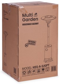 MultiGarden Vonkajší plynový ohrievač 13 kW sklenený MultiGarden