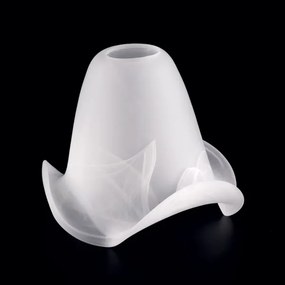 Náhradné sklo k lustru SISI E14 pr. 13 cm biele