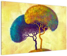 Obraz - Stromy na kopci (90x60 cm)