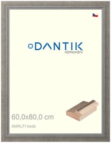DANTIK rám na obraz 60x80 | AMALFI šedá (Plexi Čiré)