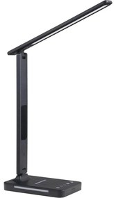 LED Stm. lampa s bezdr. nab. QI, displejom a USB portom LED/7W/230V 3000-6000K