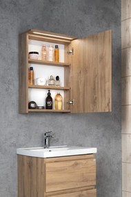 Aqualine Aqualine, KAWA STRIP Galérka s LED osvetlením 50x70x22cm, dub emporio, WGL35S