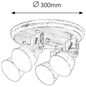 Rabalux 5965 - Bodové svietidlo VIVIENNE 4xE14/40W