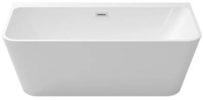 Vaňa prístenná voľne stojaca Varya 150/75 + sifón s prepadom chróm