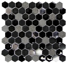 Obklad Hexagono Negro 30,2x30,5