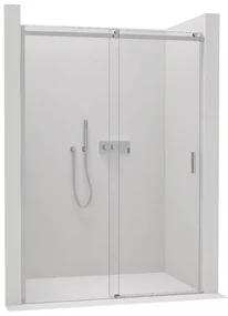 CERANO - Sprchové posuvné dvere Santoro Ľ/P - 8 mm - chróm, transparentné sklo - 160x195 cm, CER-CER-8050BD6962