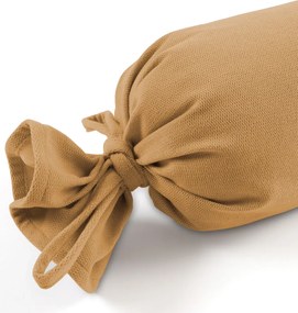 Biante Vankúš valec bonbon Velur VLR-007 Horčicovo béžový 15x40 cm