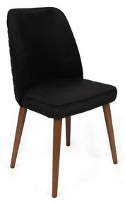 Súprava jedálenských stoličiek Tutku Black aWalnut, 2 ks